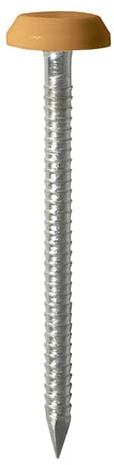 TIMco A4 Stainless Steel Polymer Headed Nails - Size: 50mm - Finish: Oak - PN50O Pack of: 100
