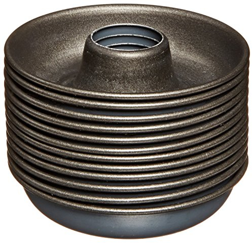 Matfer Bourgeat Exopan Steel Open Savarin Molds, Nonstick, 2 3/4, Pack of 12