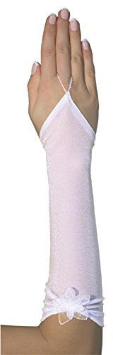 deine-Brautmode Brauthandschuhe Fingerlose Handschuhe, A305 30cm, Ivory
