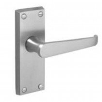 Golden Grace Victorian Lever Latch Door Handle Set, Brushed Satin Chrome | Includes required fittings for hassle-free installation; 114mm x 40mm metal backplate coordinates with multiple decor styles.