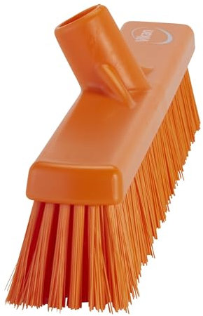 Vikan 31747 Coarse/Fine Sweep Floor Broom Head, Polypropylene Block, 16-1/2 Polyester Bristle, Orange