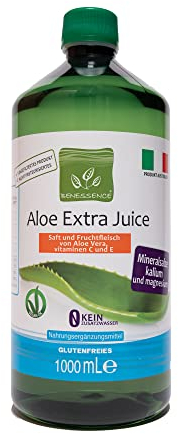 Benessence - Aloe Vera Saft mit Vitaminen und Mineralstoffen - 1L
