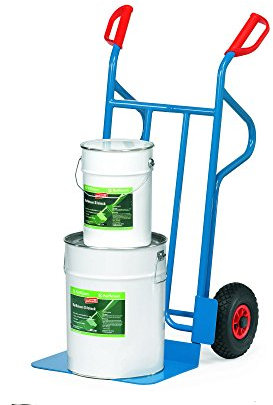 Fetra Eurokasten-Roller 250 kg, Ladefläche 610x410mm, mit Bodenplatte, bündig im Rahmen, mit Rohrschiebebügel