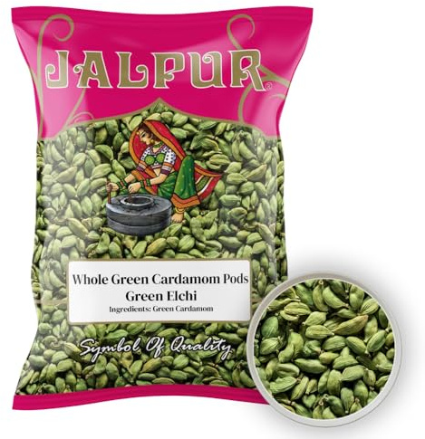 Jalpur millers Green Cardamoms Whole 100g – Premium Elaichi Pods – Sweet & Aromatic Cardamon for Chai, Curries, desserts, beverages & Baking – Cardamon Pods Green with Intense aromatic, sweet Flavor