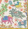 Caspari Le Jardin de Mysore Cocktail Servietten, Box von 40