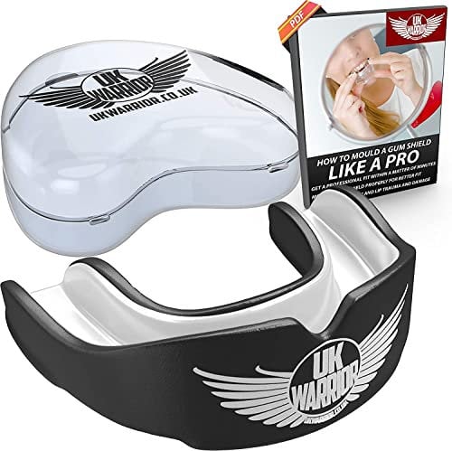 UK Warrior Adults Gum Shield Mouthguard for MMA, Boxing, Rugby, Martial Arts, Karate, Muay Thai, BJJ Mouth Piece Teeth Protector