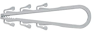 fischer - Taco Brida Sf+ Ls 8/28. Para fijación de cableados, tubos de luz, cables de exterior en muro (100 unidades)