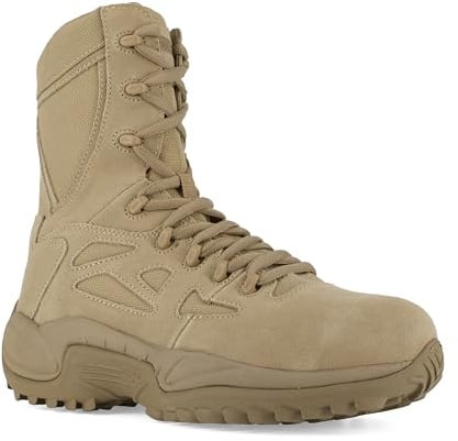 Reebok mens Rapid Response Rb Safety Toe 8 Stealth With Side Zipper Military & Tactical Boot, Desert Tan, 11 US