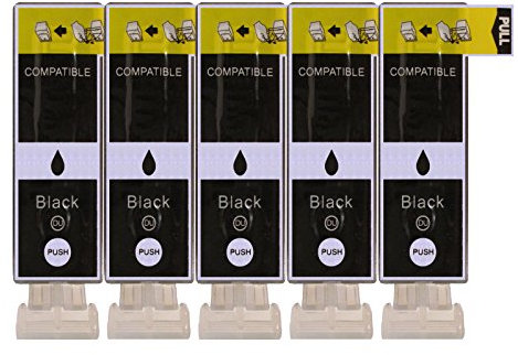 5 Druckerpatronen im Set; kompatibel zu PGI-520BK Textschwarz mit CHIP und Füllstandanzeige; Patronen der Marke D&c diese Tintenpatronen sind geeignet für folgende Canon Drucker Pixma IP3600 IP4600 IP4600X IP4700 MP540 MP550 MP560 MP620 MP630 MP640 MP640R MP980 MP990 MX860 MX870