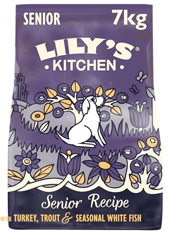 Lily’s Kitchen Mit natürlichen Zutaten hergestellt Trockenfutter für Seniorhunde Truthahn & Forelle Vollwertige Ernährung 7kg Beutel