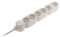 Bloc Home 6 prises 16A 2P+T avec interrupteur Blanc - câble HO5VV-F 3G1 1,5m - équipé d'une fiche parafoudre