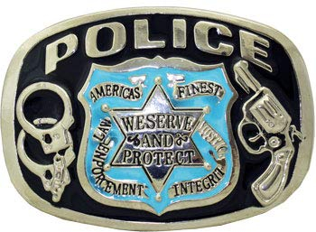 Emeco Gürtelschnalle Buckle Police Handschelle Pistole