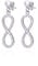 Ohrstecker Ohrhänger Infinity Unendlichkeitszeichen Unendlich Ohrringe 925 Silber mit Zirkonia Steinen