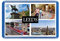 Leeds - Postcard-Style Design - 7cm x 4.5cm - Novelty Tourism Fridge Magnet.