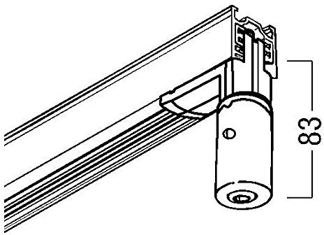 Zumtobel Group Pendel-Adapter 3ph sw ANSCHL-GEH BK 3CU ADAPT, 60280072