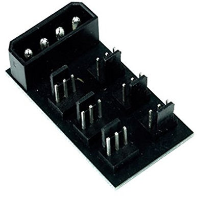 Phobya 4Pin Molex to 6x 3Pin Fan Splitter PCB Cables Fan cables & adptors