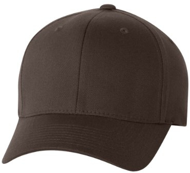 Flexfit Unisex Baseball Cap Wooly Combed ohne Verschluss für Herren Damen und Kinder Unisex, braun-, S-M