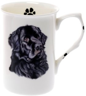 (BB40) SINGLE BONE CHINA BEAKER/ MUG/CUP Newfoundland dog KIRSTY JAYNE CHINA