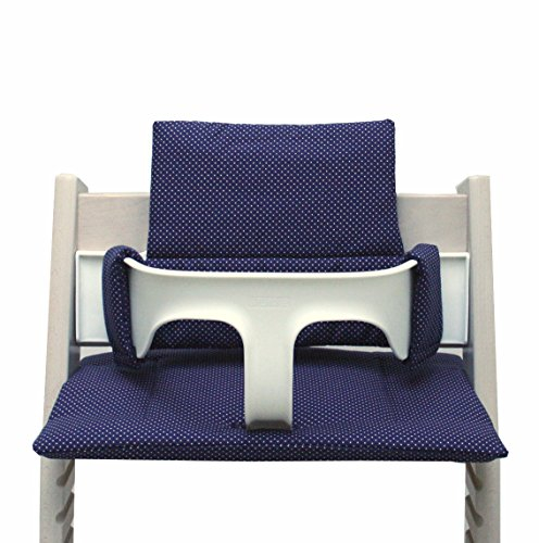 Blausberg Baby - Sitzkissen Kissen Polster Set für Stokke Tripp Trapp Hochstuhl- Einheitsgröße, Blau Pünktchen