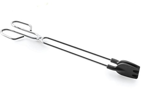 Ibili TENAZA INOX Nylon 35 CM, Stainless Steel, Plata/Negro, Centimeters