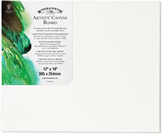 Winsor & Newton : Artists' Canvas Board : 12x10in (Apx.30x25cm)