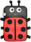 My Doodles Fun Novelty Children's Character Universal Case Cover Sleeve Pouch with Zip and Compatible with 7 inch Tablets - Ladybird