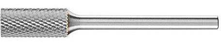 PFERD TOOLS HM-Frässtift, Zylinderform ZYA, Zahnung MICRO, Frässtift-ø 6mm, Schaft-ø 3mm, Länge 43mm, 21201473 – für die Feinbearbeitung auf nahezu allen Materialien bis 68 HRC