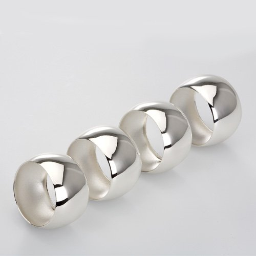 Serviettenringe Versilbert Silber 4cm 4er Set Servietten Ringe Tischservietten Ring Serviettenring