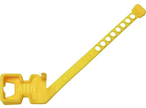 LockPro HDMI Cable Lock 2X-EA12 ATEN Ensures Strong and Reliable HDMI Cable Connections (10 Pieces per Pack), Yellow, one Size