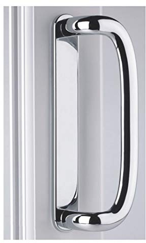 Mila Inline Patio Door Handle Pair 109mm Screw Fix Chrome Blank