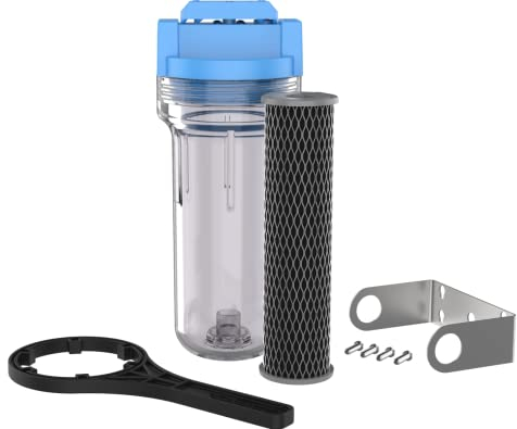 Omni Corporation U25E - Sistema de filtro de agua para toda la casa con carcasa transparente