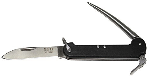 BW Marine-Taschenmesser, schwarz, Marlspieker
