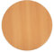 Bolero Plateau de table rond Bolero effet hêtre 600mm, Bois naturel, 30(H) x 600(Ø)mm, Plateau de table en bois aggloméré haute densité, revêtement extérieur, GG642