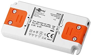 Goobay LED Trafo 24V (DC) für 0,5 bis 6 Watt LED-Lampen, 1 Stück, 30530, Orange, Weiß