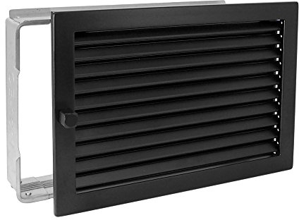 Warmluftgitter WG 3523 S Lüftungsgitter Schwarz 350 x 230mm Zuluft Abluftgitter