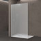 doporro Luxus Duschwand für Dusche Duschabtrennung 140x200cm Walk-In Dusche 10mm ESG-Sicherheitsglas Vollsatiniert inkl. Nanobeschichtung Bremen02VS