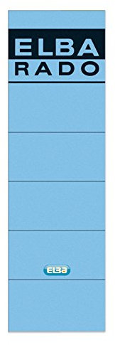ELBA Rückenschilder Rado, 10 Stück, breit und kurz, selbstklebend, blau