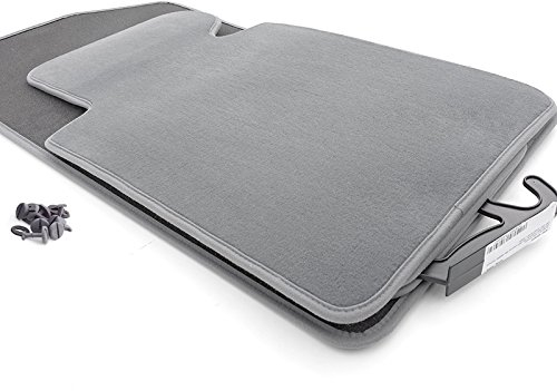 Fussmatten Velour Automatten Grau 4-teilig inkl. Befestigung