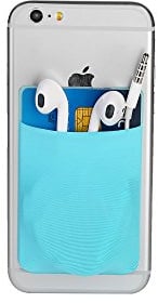 Cerbery - Smartphone Kartenhalter - Halter Halterung Handy Hülle Kartenhülle Kopfhörer - Kompatibel mit Apple iPhone Samsung Galaxy (Türkis)