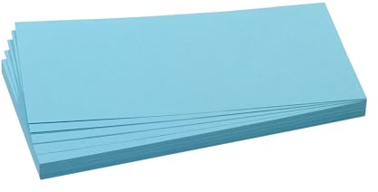 FRANKEN Moderationskarten Rechteck, 205 x 95 mm, 500 Stück, Präsentationskarten ideal für Meetings, Trainings, Schulungen im Büro oder Hotel und Lehrer in der Schule, Metaplankarten, Blau, UMZ 1020 18