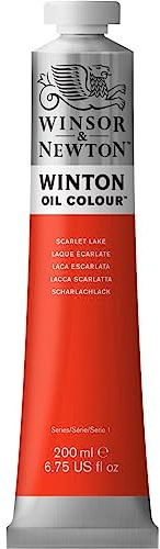 Winsor & Newton 1437603 Winton, feine hochwertige Ölfarbe - 200ml Tube mit gleichmäßiger Konsistenz, Lichtbeständig, hohe Deckkraft, Reich an Farbpigmenten - Scharlachlack