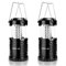 Lepro Portable Camping Lantern, Camping Lights for Tents, AA Battery Powered, Collapsible Tent Lights, Water Resistant, Suit for Camping, Hiking, Fishing, Emergency, Power Cuts and More, Pack of 2