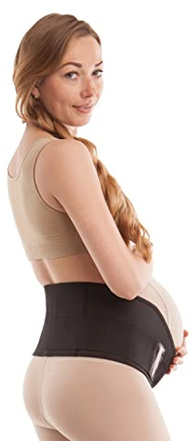 GABRIALLA Elastic Pregnancy Support Belt - Premium Pregnancy Belt for Back, Pelvic, Hip Pain, SPD, and PGP - Adjustable and Breathable Maternity Support Belt - Pregnancy Gift for Expecting Mum
