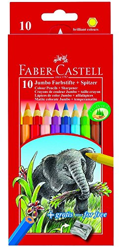 Faber-Castell Jumbo 10pieza (s) laápiz: - Farbstift (10 Stück) Holz, mehrfarbig