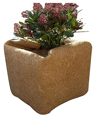 NOOR Kokosmatte Bewässerungsvlies 0,5x1,5 m - Winterschutz für Topf- und Kübelpflanzen - Kokosvlies aus 100% Naturmaterial 750 g/m² - Frostschutz Unkrautschutz individuell zuschneidbar