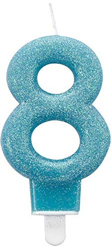 Candle num. 8 Glitter