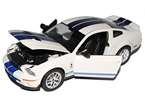 Ford Mustang Shelby Gt-500 Gt500 Weiss White 2007 1/24 Welly Modellauto Modell Auto
