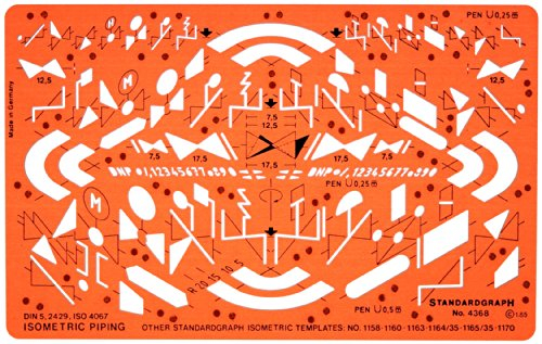Isometric Rohrleitung Schema Isometrische Symbols Installation Schablone Zeichenschablone - Technisches Zeichnen