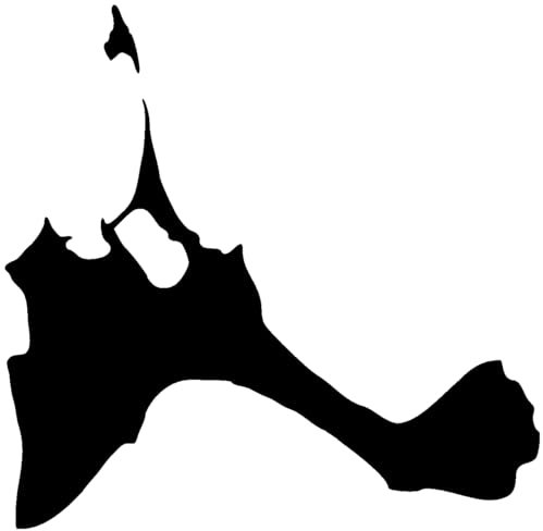 Samunshi® Formentera Aufkleber 8 x 7,9cm schwarz