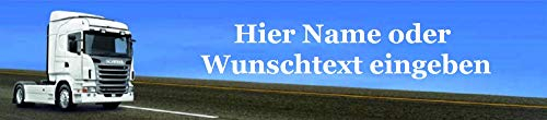 Nummernschild Scania personalisieren, konfigurieren und selbst gestalten Geschenkidee Metallschild, Aluminium-Schild als individuelles Trucker-Accessoire LKW-Zubehör Aluschild, Kennzeichen-Schilder